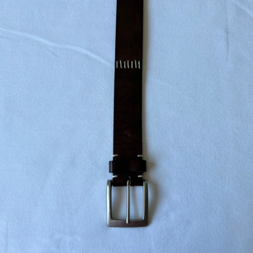 *FIRM PRICE* Frank Daniel Italian Made Leather Belt with Stitch Details